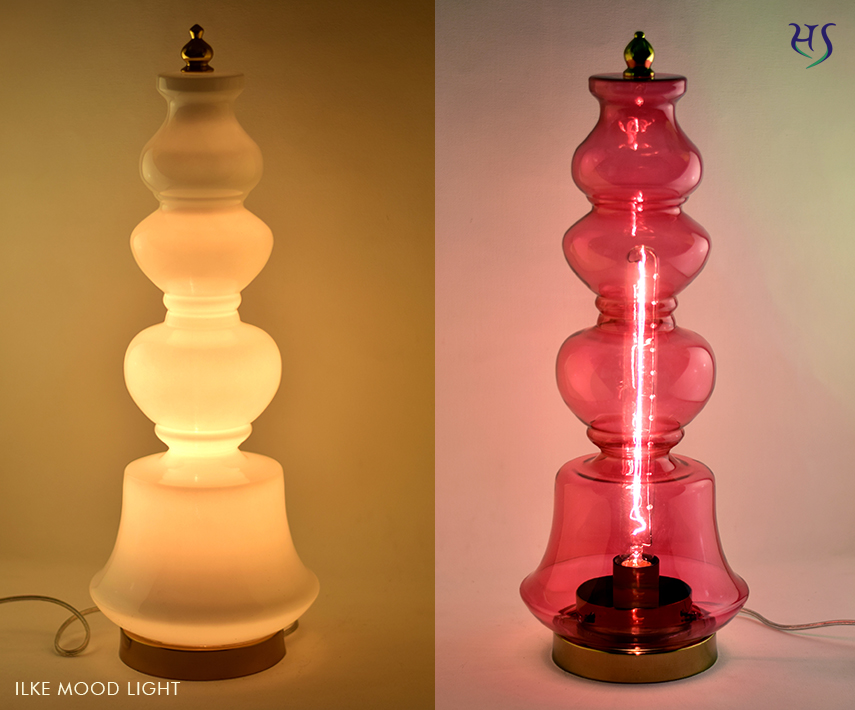 Ilke Table Lamp Opel & Rose by Sahil & Sarthak